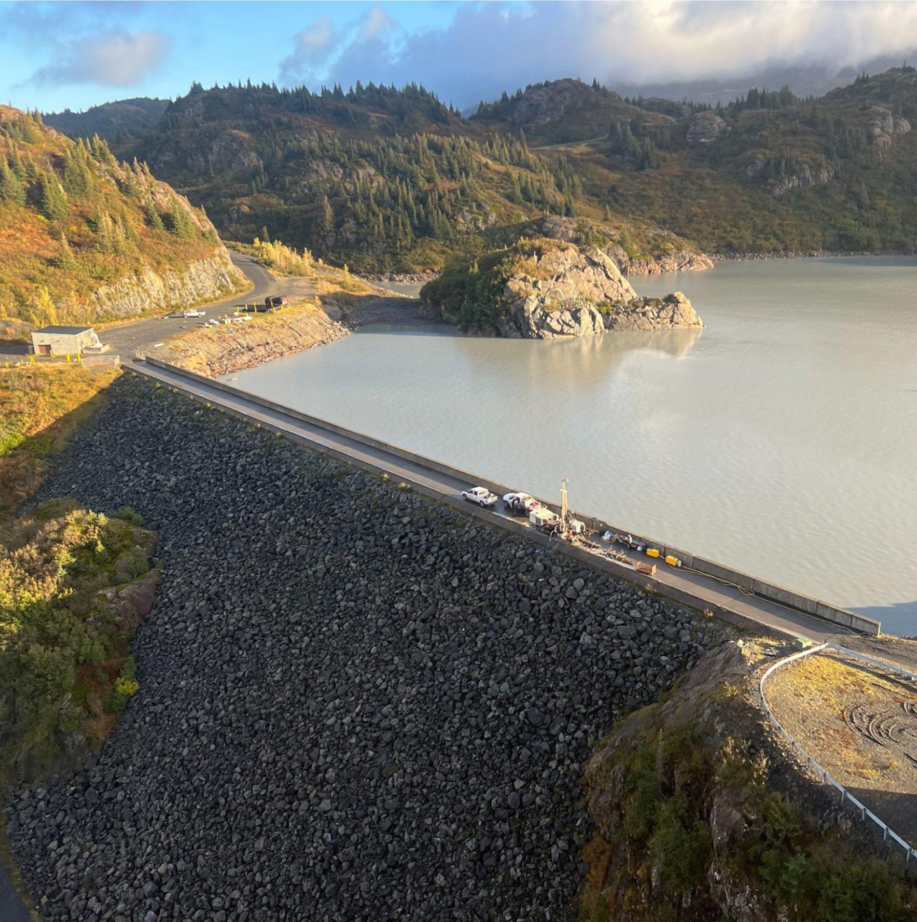 Dam and reservoir in Alaska