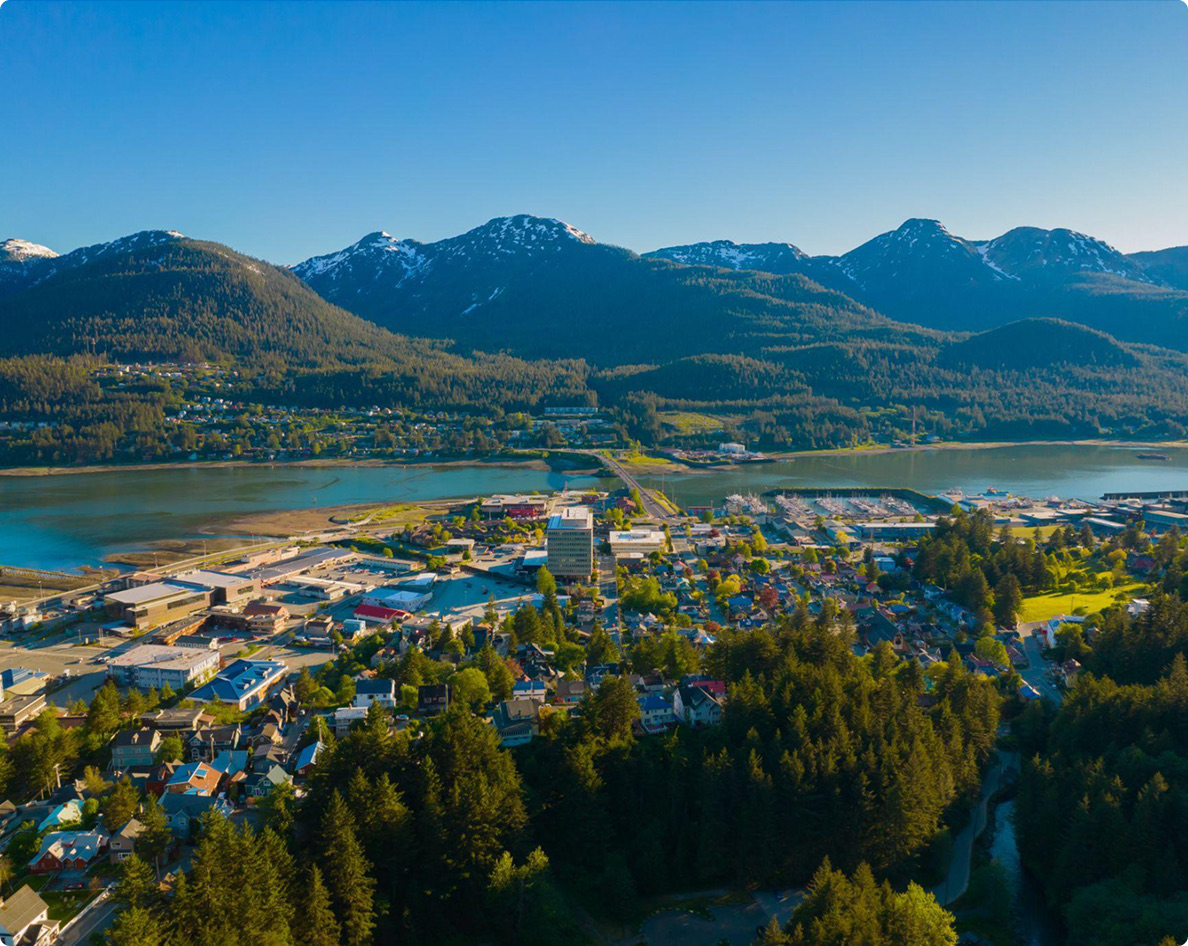 Aerial view of Juneau, Alaska